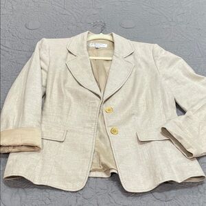 *4 for $10* Tahari Cream and gold blazer 8P